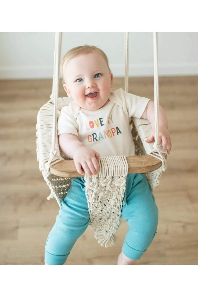 Finn + Emma Organic Cotton Graphic Bodysuit - Love My Grandpa